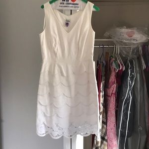 Lilly Pulitzer White Scalloped Sundress Dress
